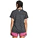 Under Armour Womens Tech Twist Short Sleeve Crew, (001) Black / / White, Medium