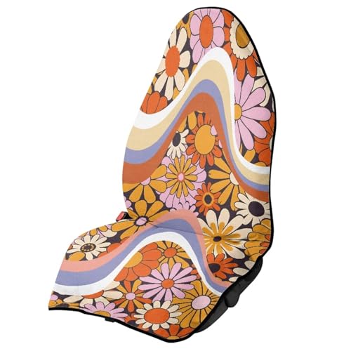 Image of Daisy Car Seat Cover Protector Front Seats Only Universal Fit High Back Seat Covers for Cars Easy to Install Waterproof Soft Auto Seat Covers Anti-Slip