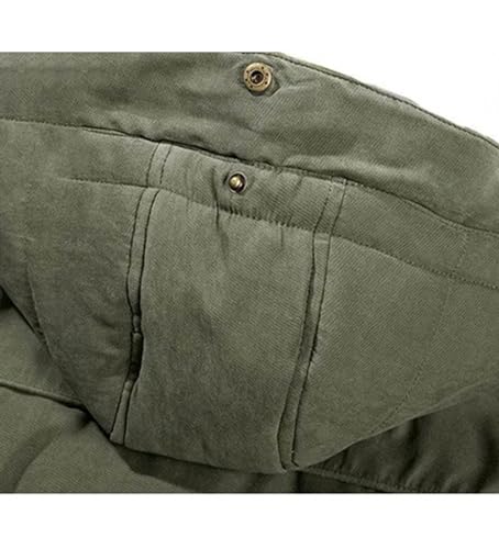 Winter Cotton-Padded Men's Medium And Long Plus Fleece Thickened Cotton-Padded Clothes Windproof Coat4