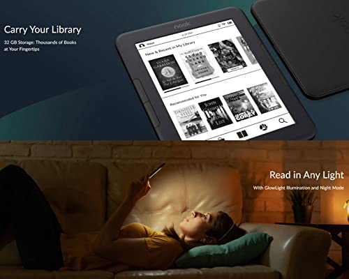 Image of Barnes & Noble Nook Glowlight 4 eReader | 6 inch Touchscreen | 32GB | Black | BNRV1100