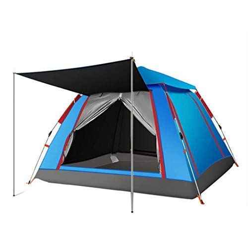 Tente étanche 3-4 personnes avec toile solaire épaisse et auvent automatique de camping