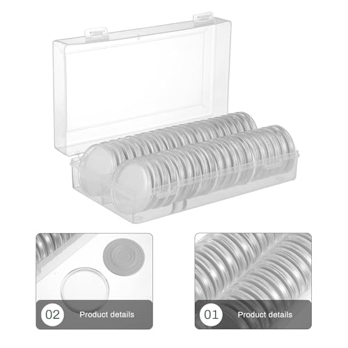 Cápsulas para monedas que evitan daños con juntas protectoras y caja de almacenamiento seguro 7