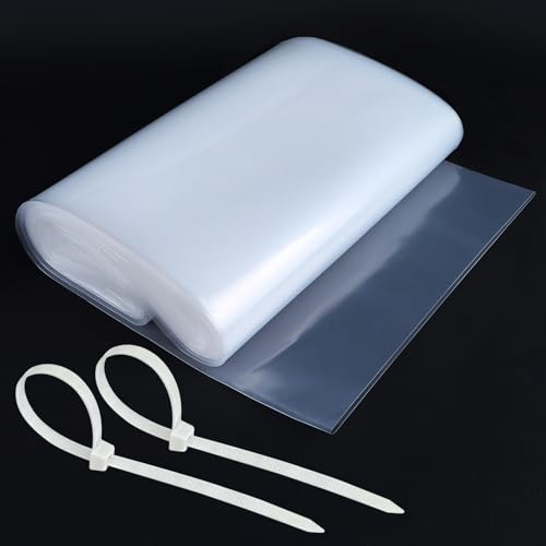 BSTDAYEVER Dachrinnenschlauch LDPE Schlauchfolie Fallrohr Schlauch 20cmx10m Provisorisches Fallrohr Provisorium Folienschlauch Regenrinnenschlauch für Verpackung von Abflussrohren