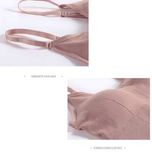 Image of Kaththai Women Cotton Padded Wire-Free Sports Bra with Adjustable Straps Soft Padded Push-Up Bra for Yoga, Fitness (Free Size Bra Fit Up to 28,30,32,34)