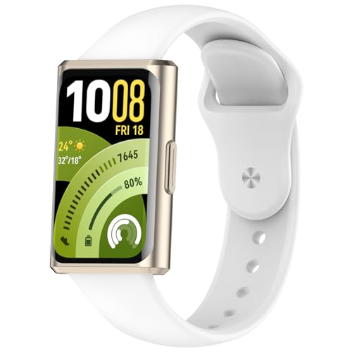 [LICHIFIT] for Huawei Band 11�p�o���h �x���g �ւ��o���h �V���R���� �ʋC�� �ϋv�� �X�|�[�c�o���h �A�N�Z�T���[(�z���C�g)