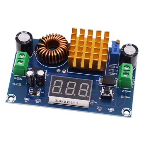 Ujjdwiurgh XH-M411 DC 5V-45V Módulo convertidor de impulso ajustable Regulador de voltaje de pantalla digital Módulo voltímetro