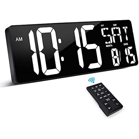XREXS Reloj de Pared Digital con Control Remoto LED Cover