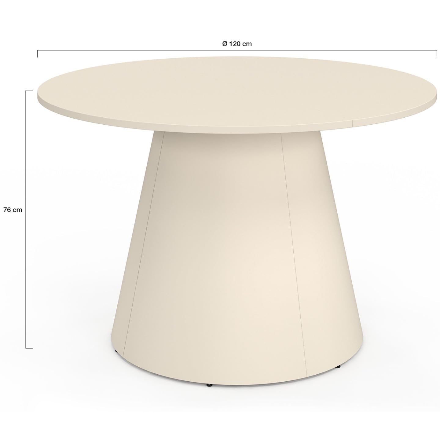 IDMarket - Table de Jardin Ronde Amelia 120 cm 6 Personnes