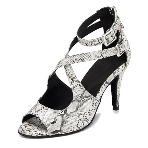 Chaussures de tango peep toe avec sangle de cheville pour un maintien parfait