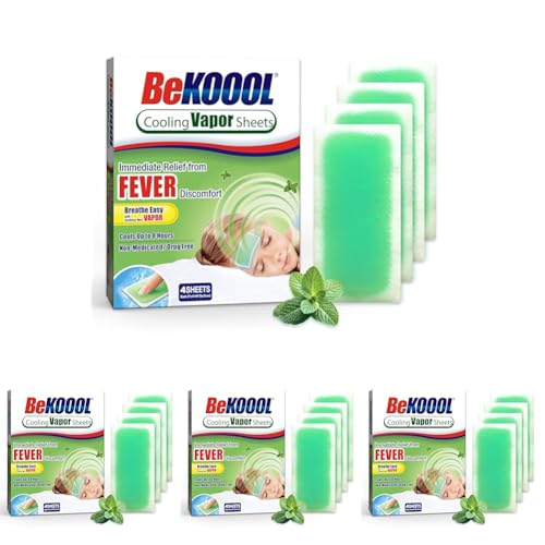 Image of BeKoool Kids Fever Non-Medicated Cooling Mint Vapor Sheets | 4 Count (Pack of 4)