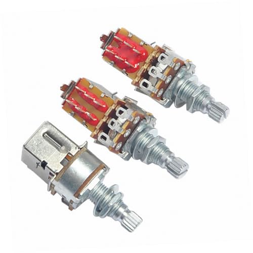 Mikinona 3Piezas Potenciómetro de Control para Guitarra Bk de Estilo Aleatorio para Divisiones Filtros de Instalación y Práctica