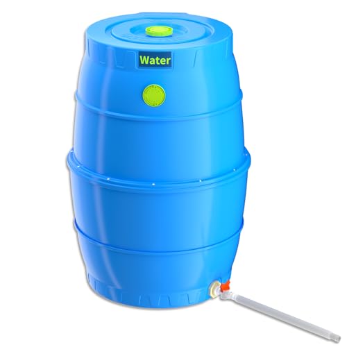 SQUEEZE master 50 Gallon Water Collection Barrel-Drinking Water Storage Barrel with...