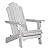 Walker Edison Sully Classic Solid Acacia Wood Outdoor Folding Adirondack Chair, 38 Inch, White Wash