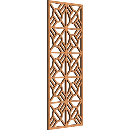 Image of Auburn Decorative Pierced Fretwork Wood Wall Panels, 13 3 /8 inchW x 34 3 /8 inchH x 3 /8 inchT, Cherry