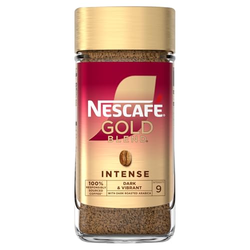 NESCAFÉ Gold Blend Intense Premium Instant Coffee Dark and Vibrant with Dark Roasted Arabica 190g (Pack of 1)
