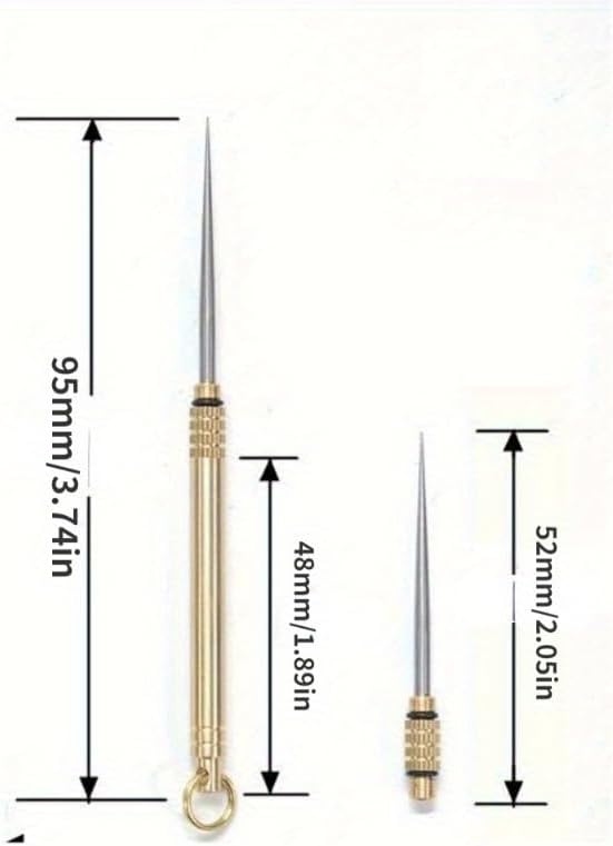 3Pcs Portable Multifunctional Toothpick Bottle Titanium Outdoor Fruit Fork Camping Tool Toothpick Rack