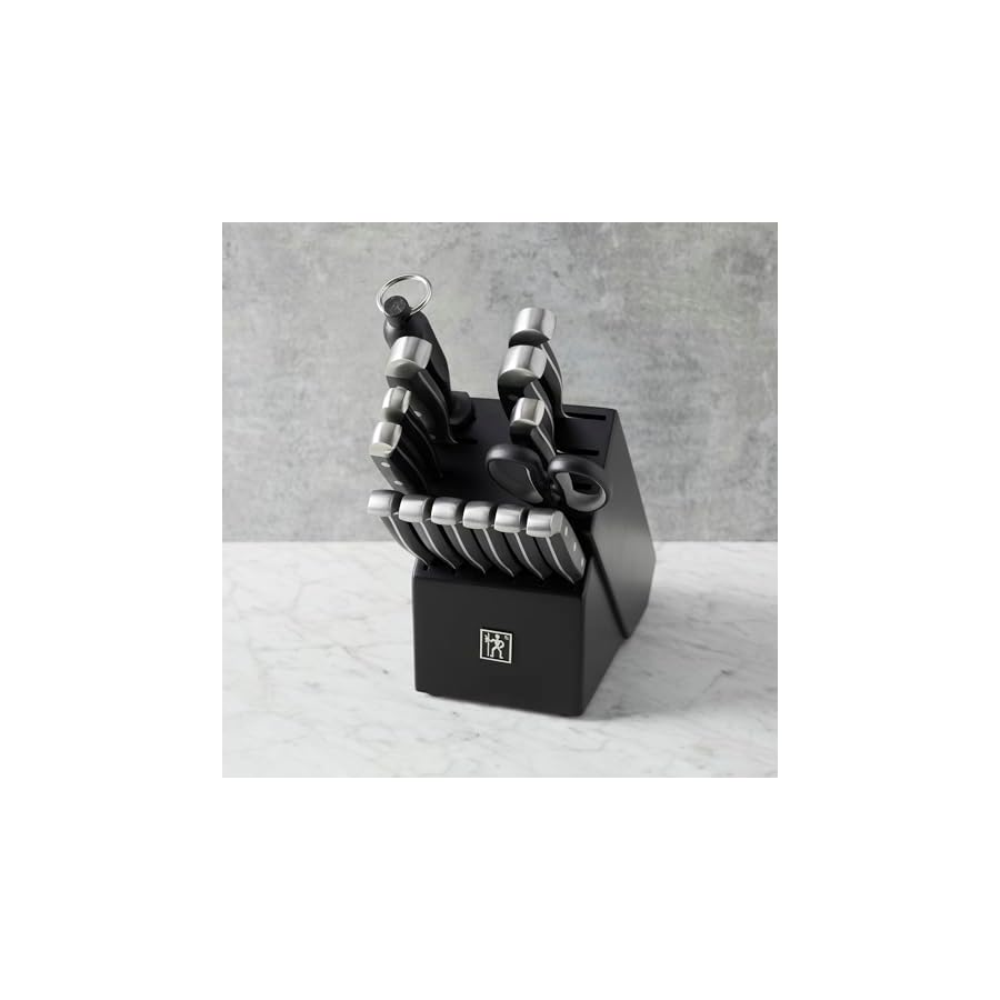 Henckels-Statement-15-pc-Kitchen-Knife-Set-with-Block-Chef-Knife-Steak-Knife-set-Kitchen-Knife-Sharpener-Black-Stainless-Steel Henckels Statement 15-pc Kitchen Knife Set with Block, Chef Knife, Steak Knife set, Kitchen Knife Sharpener, Black, Stainless Steel