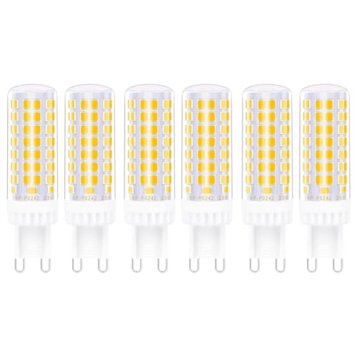 WULUN G9 LED Bulb, No Flicker 7W Equivalent to 60W Halogen Bulbs, 650LM, Warm White(3000K), 95pcs SMD LEDs