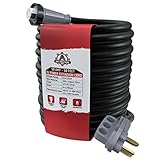 AA Ignition 50 Amp 50 Feet RV Power Extension Cord - NEMA 14-50P Male to NEMA SS2-50R Female - 125V/250V Power Cable with Molded Connector Twist Lock - Camper, Trailer, Motorhome, Caravan, Generator
