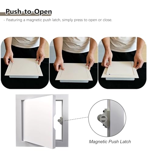 Pannello di accesso magnetico bianco per cartongesso, 50 x 60 cm, facile da ispezionare, per manutenzione e riparazioni rapide, soluzione di copertura durevole