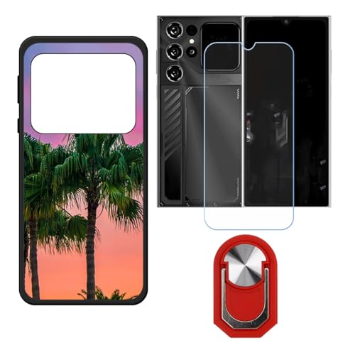 BMPNLSZ �K�p Oukitel C62 GT�p+HD�����K���X�ɓK�����ėpTPU�P�[�X�A�V���J�Q���P�[�X�o���p�[�ی�o�b�N�P�[�X-�ɓK����9�d�x�X�N���C�u�h�~�X�N���[���v���e�N�^(6,88") + ���O���\�Ŕėp�I��360�x��]�\�ȃX�e���g����