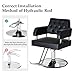 Polar Aurora Barber Chair Salon Chair for Hair Stylist with Hydraulic Pump Adjustable Height 360 Degrees Swivel Hair Chair Spa Beauty Equipment
