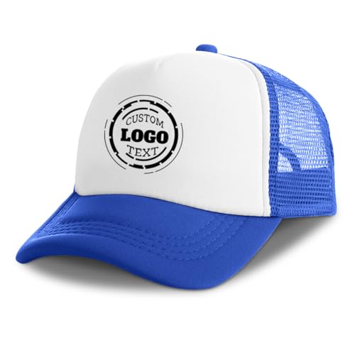 Custom Baseball Cap for Men Women Bulk Customized Cap Design Your Own Logo Text Image Personalized Trucker Hats for Gifts Sports Deep Blue Hat