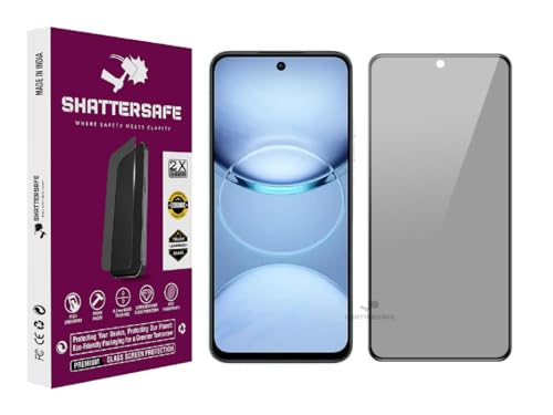 Image of Anti-Spy Privacy Tempered Glass Compatible For Tecno Spark 30C [Pack of 1]. 9H Hardness, Anti-Scratch, Edge-to-Edge Protection With Easy Installation Kit & Case Friendly Fit.