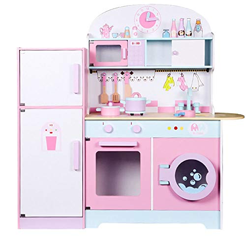 Kitchen Toy Childrens Toy Kitchen Set Boys Girls Pretend Toy Cooking Role Play Game Gift Educational Children Pretend Kitchen Toy For Nursery And Kindergarten (Color : Pink, Size : 101x101cm)