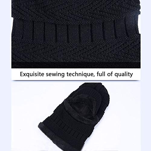 Set de invierno tejido con gorro, bufanda y guantes táctiles miniatura 4