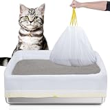 Paulmele Stainless Steel Sifting Litter Box Liners,20 Count Litter Bags for Pine Pellet Litter Box,23.7''L*15.7''W Suitable for L and XL...