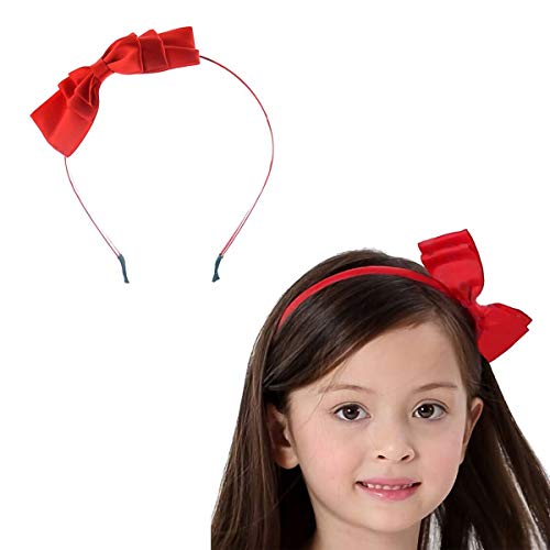 Cute Big Bowknot Red Headband For Little Girls Dress Up Birthday Party,Halloween,Christmas(Red)