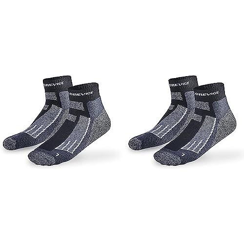 Black Crevice Merino Outdoorsocken kurz, 2 Paar, black/white, 35-38