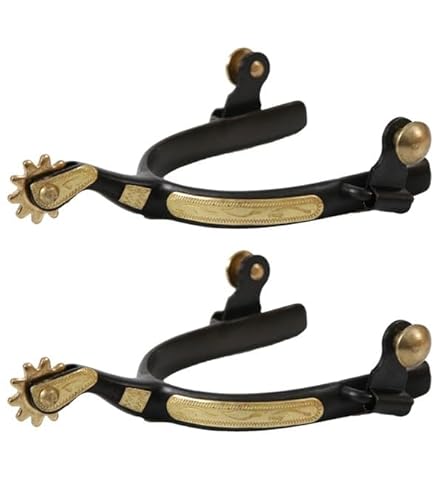 Black Steel Roping Spurs