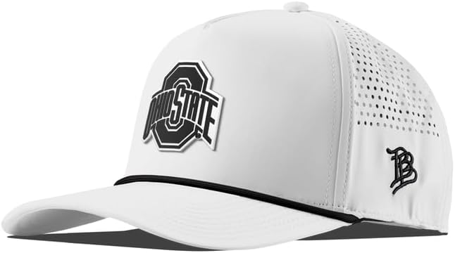 Branded Bills Officially Licensed x Ohio State Buckeyes White 5-Panel Ohio State Vintage Team Logo PVC - Image 4