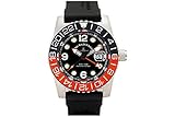  Zeno-Watch - Armbanduhr - Herren - Airplane Diver Quartz GMT Points (Dual Time). Black/orange - 6349Q-GMT-a1-5