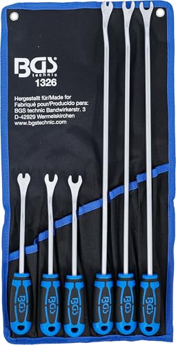 BGS 1326 | Lösewerkzeug-Satz für Verkleidungsclips | Türclips | Clipheber | Clip-Entferner | Hebel | Montage-Gabel