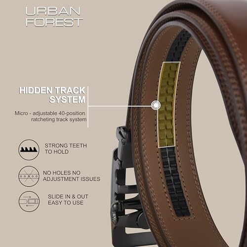Image of URBAN FOREST Rolf Formal Leather Belt for Men