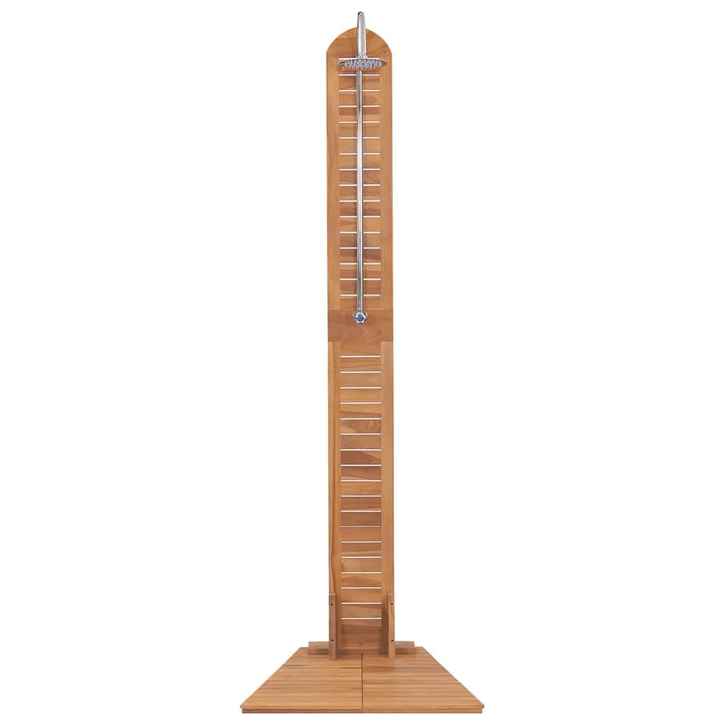 vidaXL Ducha Jardín 70x75x204cm Baño Regadera Patio Piscina Madera Maciza Teca