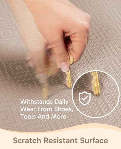 Image of Ophanie Kitchen Mats for Floor,3 /4 inch Thick,24x70 Anti Fatigue Cushioned Mat,Kitchen Rugs,Waterproof,Comfort Ergonomic Standing Mat for Office,Home,Sink with 99+ Pairs of Anti-Slip Bottom Ridges