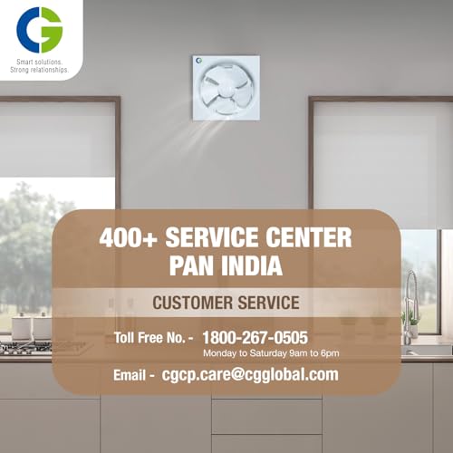 Image of CG PoshAir 150 mm | Exhaust Fan | Rustproof Body | Automatic Back Louver | 100% copper motor | 2-Year Warranty | White