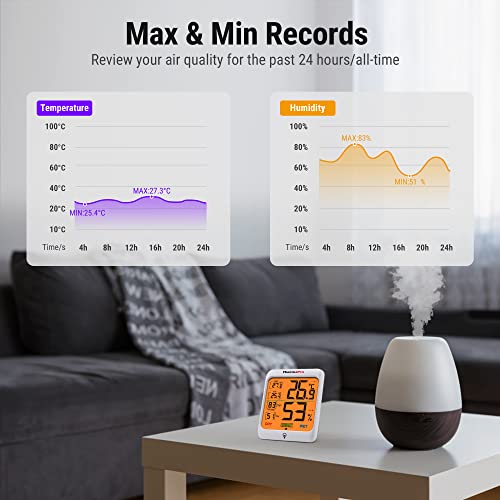 Foto von ThermoPro TP53 digitales Thermo-Hygrometer Thermometer Hygrometer Raumluftüberwachtung Temperatur und Luftfeuchtigkeitmessgerät mit Hintergrundbeleuchtung