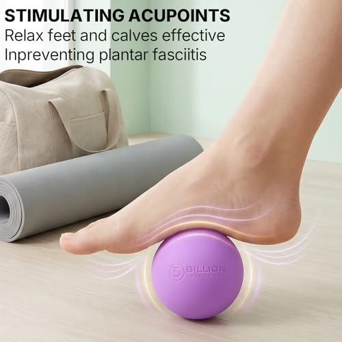 Image of 2 Pack Massage Lacrosse Ball Set Deep Tissue Massage Balls for Myofascial Release, Muscle Knot & Trigger Point Therapy - High Density TPE & Natural Rubber for Foot, Back & Shoulder Pain Relief