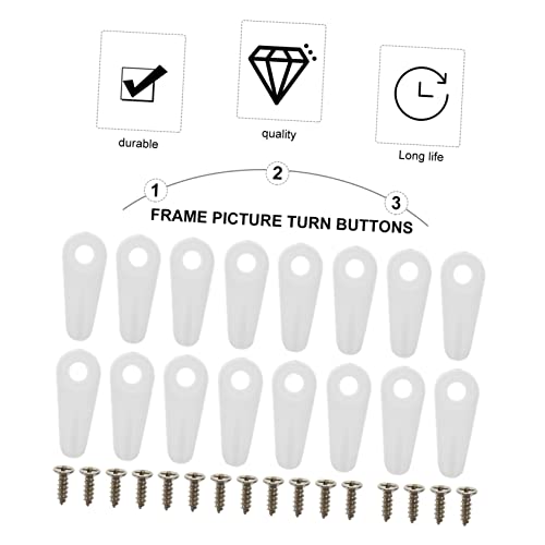 Image of Generic Wall Mount Picture Hanging Hardware 100pcs Plastic Tablet Back Plate 24x10mm White Frame Supplies