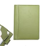 ノートカバー A6 革 本革 スリム 手帳 カバー オリジナル 文庫本サイズ A6ノート 手帳カバー ペン ホルダー カード入れ メンズ レディース ブランド シンプル おしゃれ ビジネス (オリーブ)