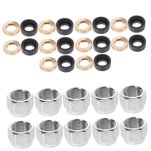 FUNOMOCYA Thickened Stainless Steel Gas Connectors 1/2 Flare Nut Tube Coupling Leak Prevention Washer