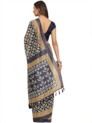 Image of Amazon Brand - Anarva Women's Kalamkari Saree With Blouse Piece