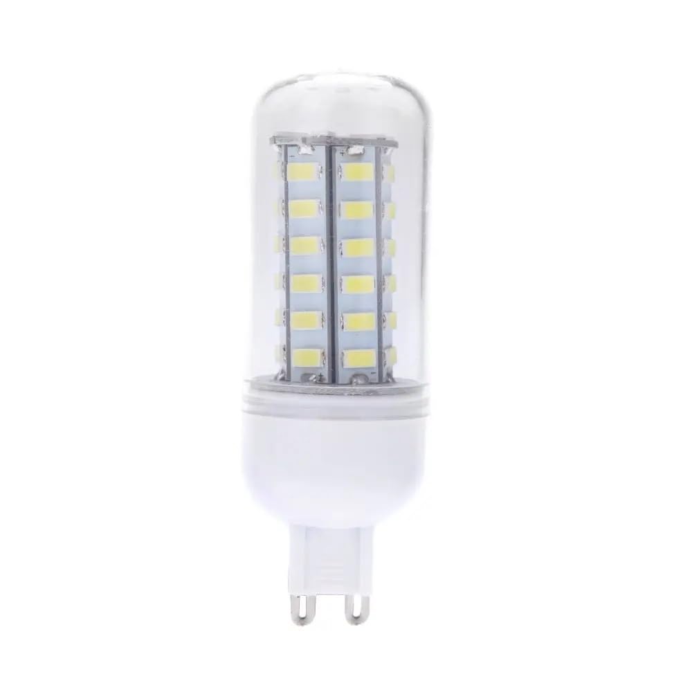 HHF Illuminazione domestica, Confezione da 15, luci a mais LED AC220-240V 6W G9 48 SMD5730 800Lm Lampadina a mais Faretto a LED Lampada a mais Lampadina a 360 gradi(Warm White)
