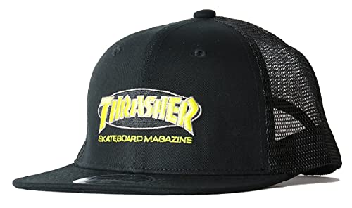 [�X���b�V���[] �L�b�Y �t���b�g�L���b�v (�n�[�t���b�V��) [ 23TH-C01K / OVAL MAG CAP ] �X�q BLK/BLK