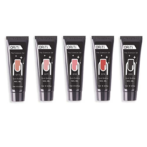 5 piece Gel Nail Polish set, Extension Gel Phototherapy Glue Nail Extend (COLOR 16,17,18,19.20)
